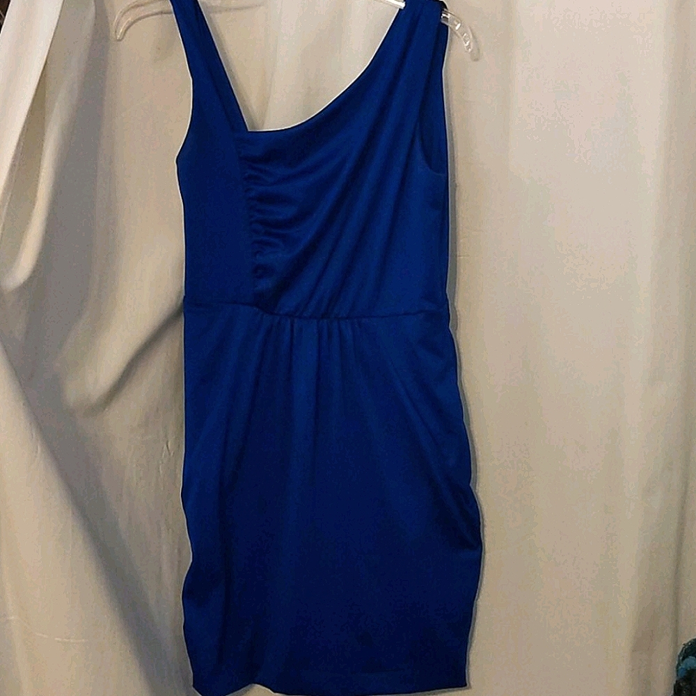 Blue knee length dress